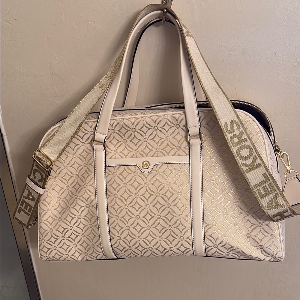 Michael Kors Cream and Gold Women's Bag